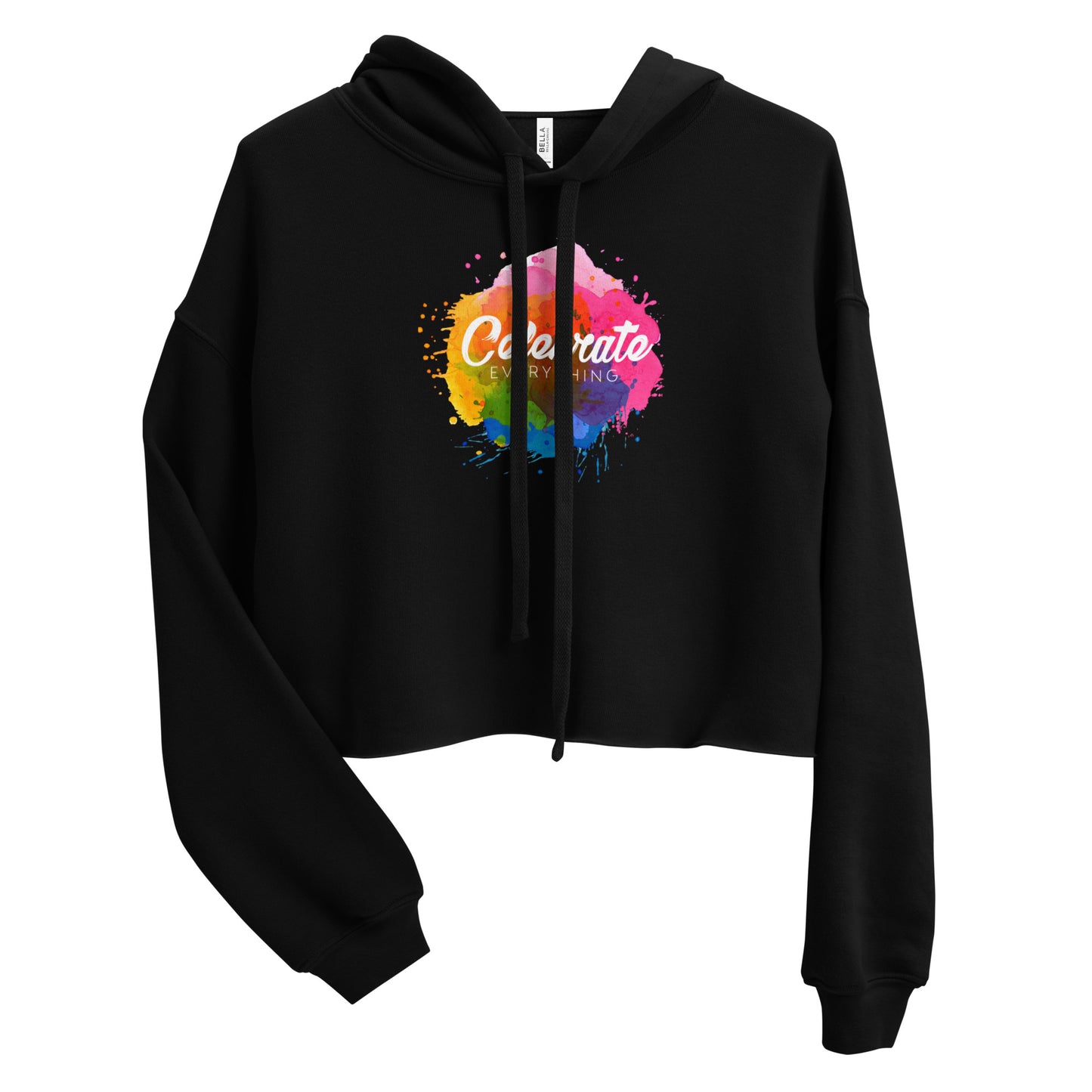 Rainbow Splash Cropped Hoodie